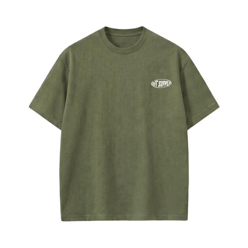 Off supply Modern Fashion olive green t-shirt