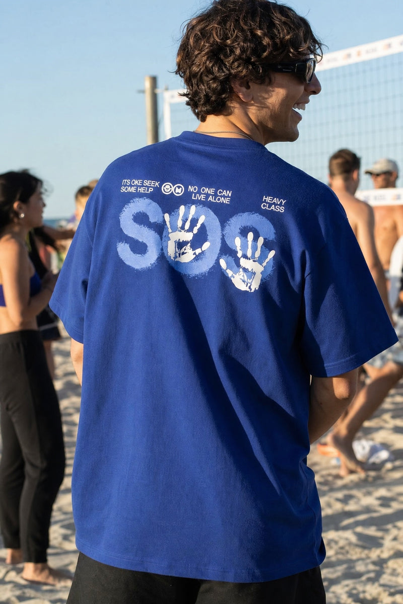Off supply SOS Blue T-shirt