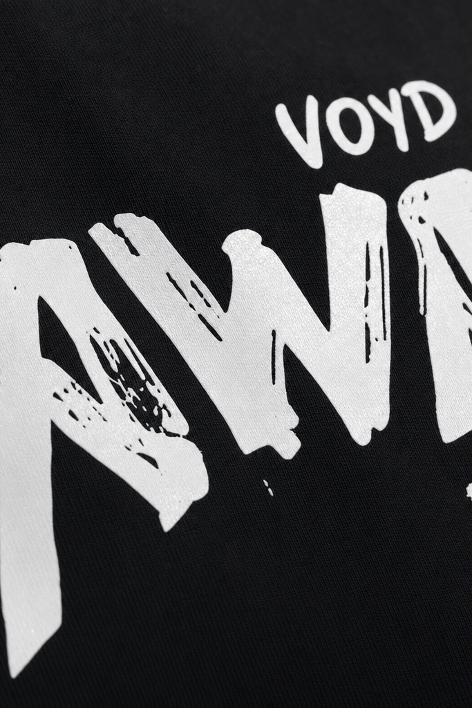 Voyd The Awake Pattern Black Bowling Shirt