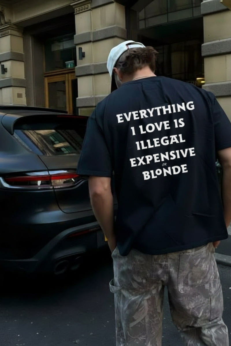 Forfksake Everything I Love Black T-Shirt