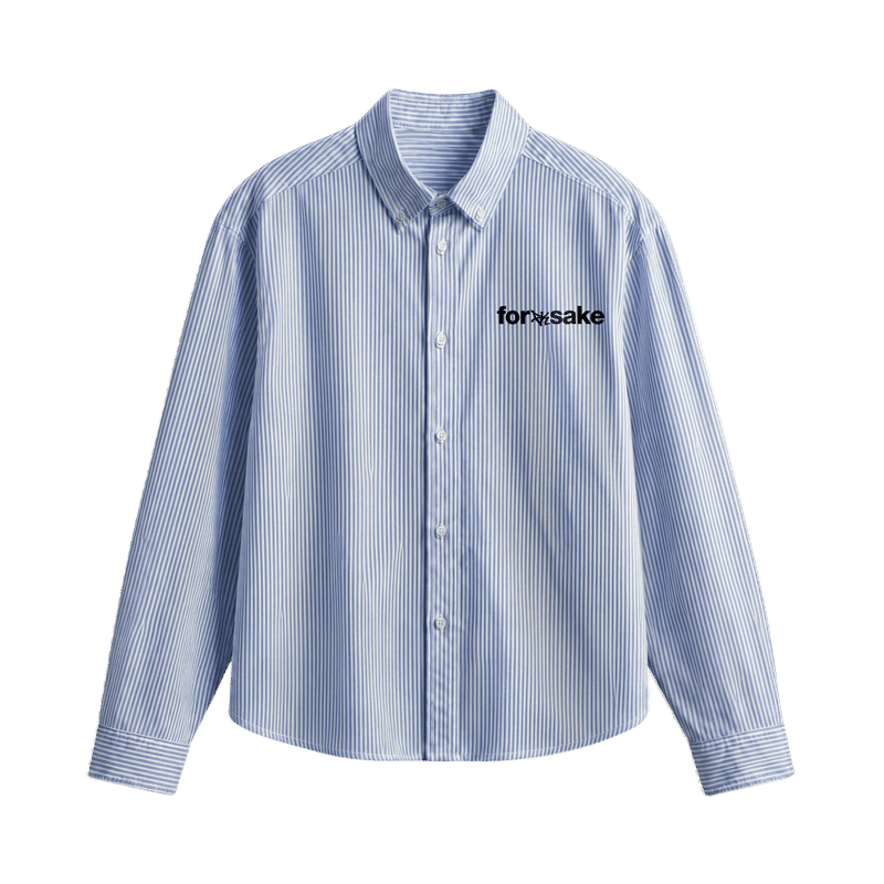 Forfksake God's Plan Blue Striped Shirt