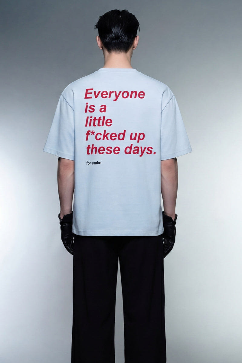 Forfksake Little Fucked Up T-Shirt Ice Blue