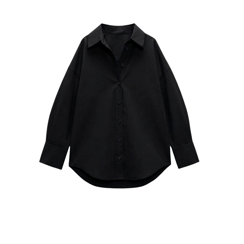 Elara Voss Black Relax Shirt