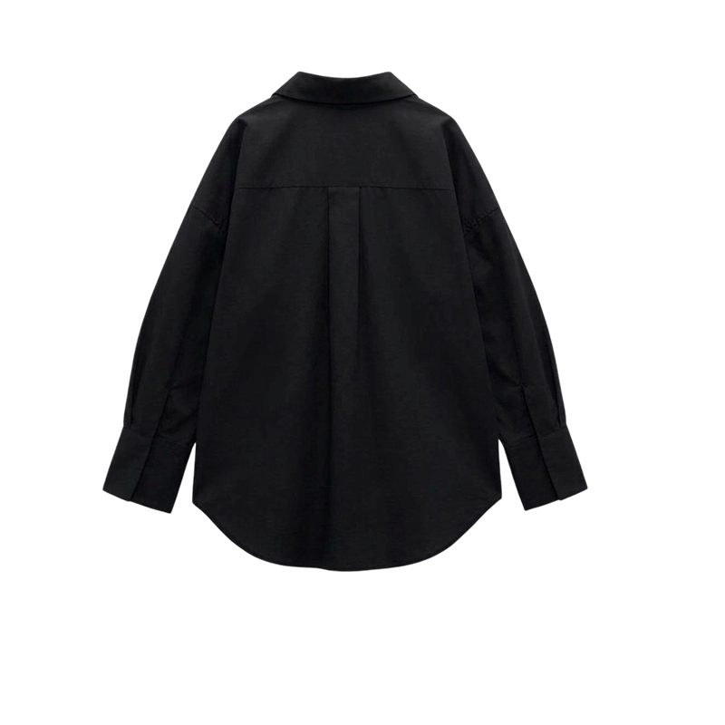 Elara Voss Black Relax Shirt