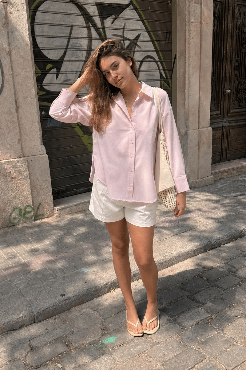 Elara Voss Blush Relax Shirt