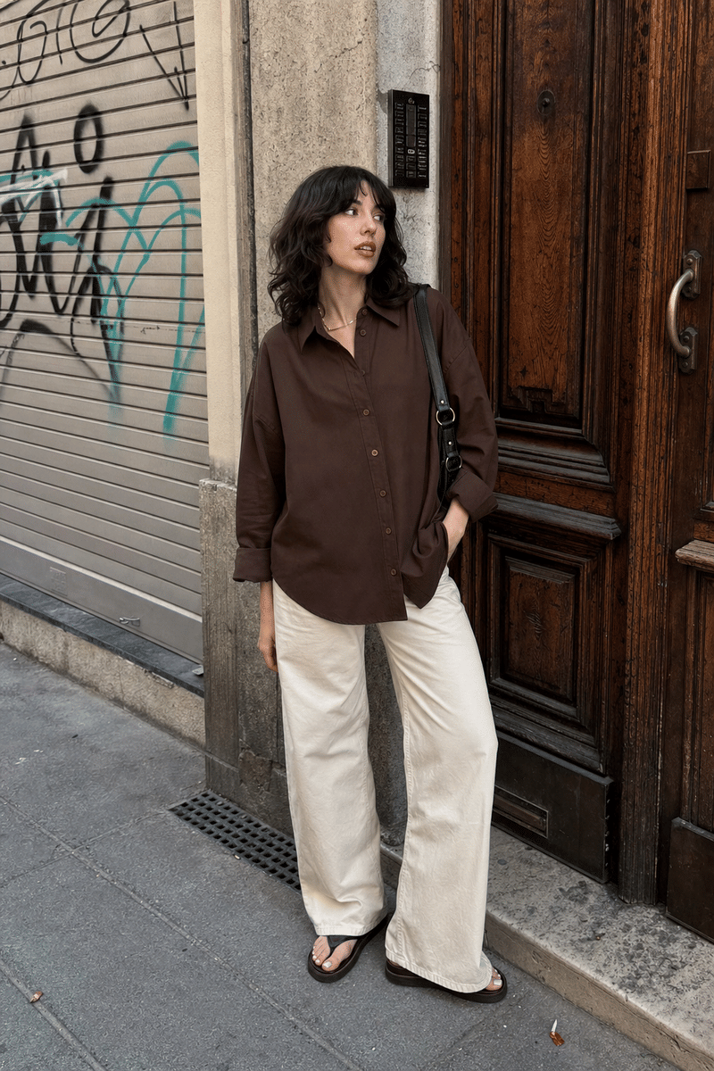 Elara Voss Cocoa Relax Shirt