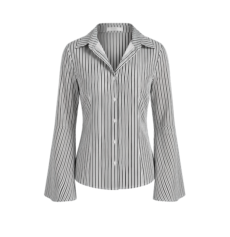 Elara Voss Tailored Gray Stripe
