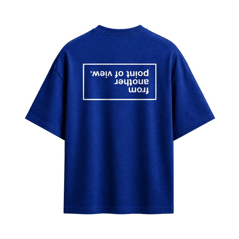 Off supply From another POV blue t-shirt