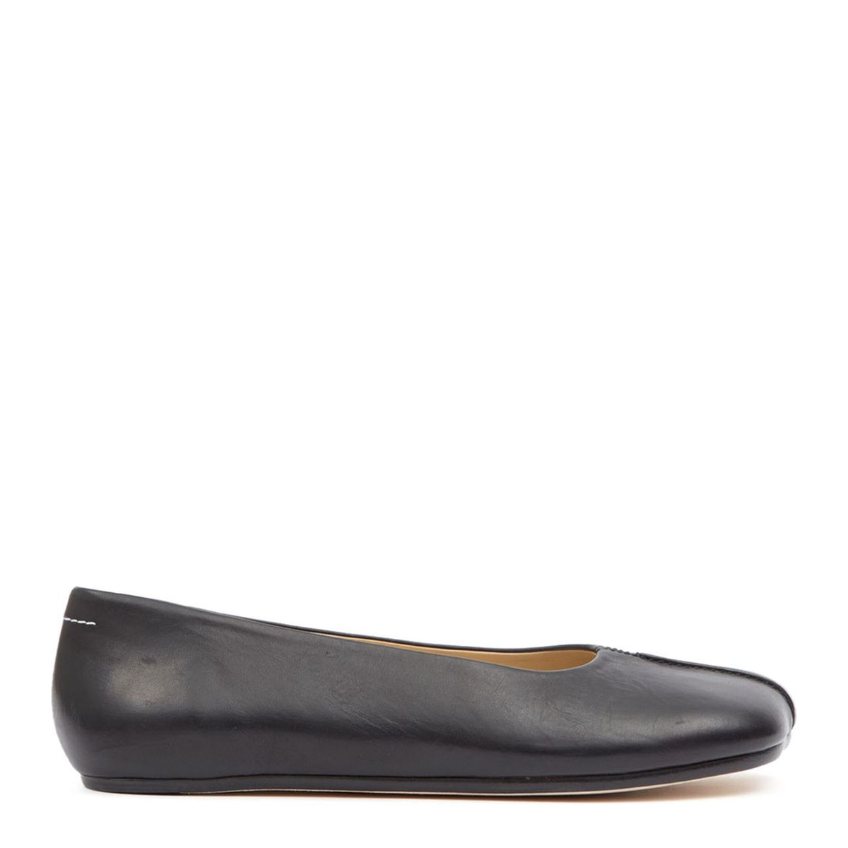 Leather Ballet Flats - Black