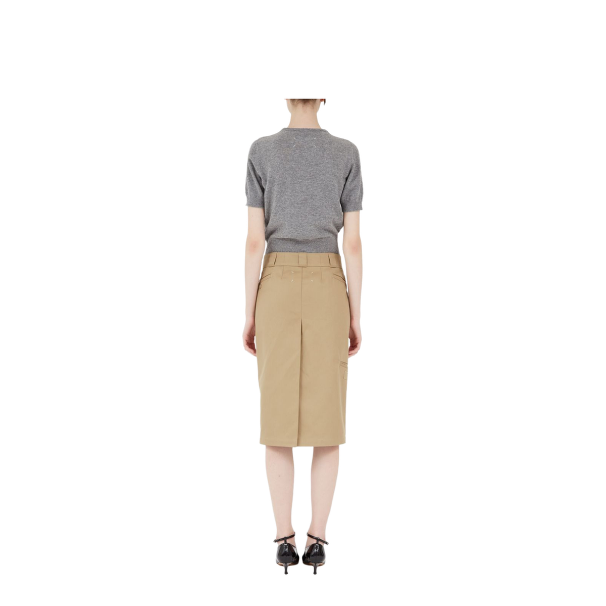 Skater Chino Midi Skirt