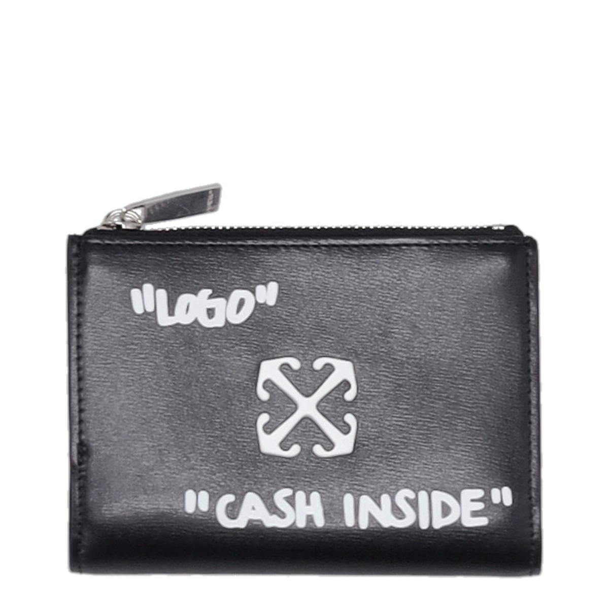 Jitney Zipped Bifold Quote Black - White