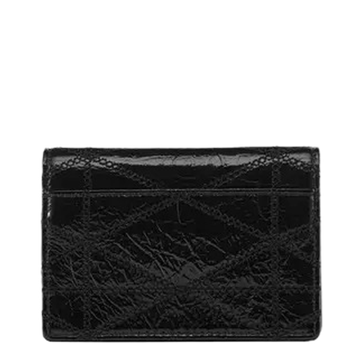 Travia Quilted Card Wallet in Crushed Leather
