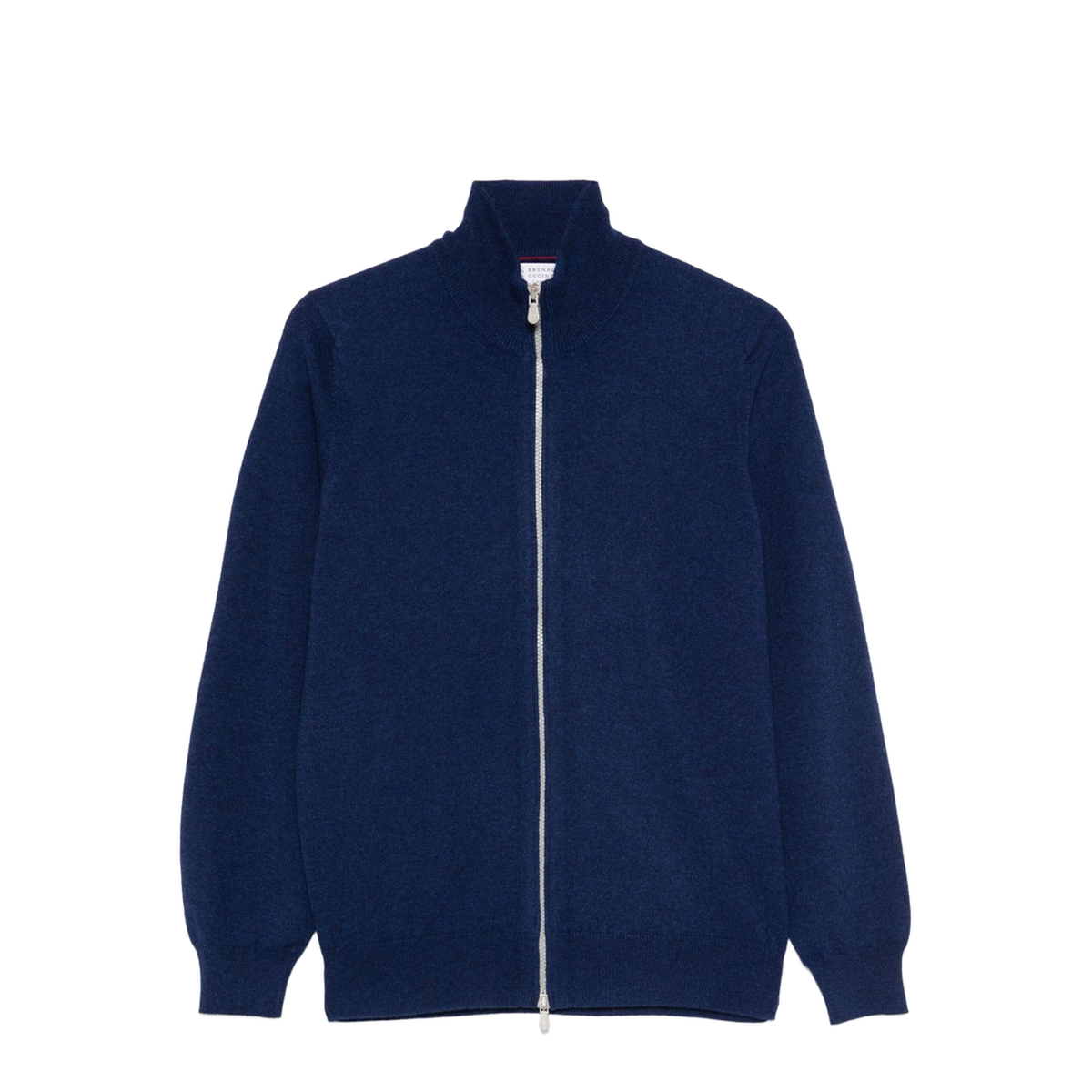Cashmere Zipped Cardigan In Blue