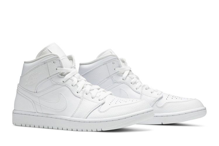 Air Jordan 1 Mid Triple White 2020