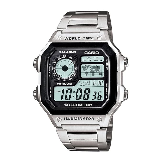 Casio Youth-Digital Black Dial Men's Watch-AE-1200WHD-1AVDF