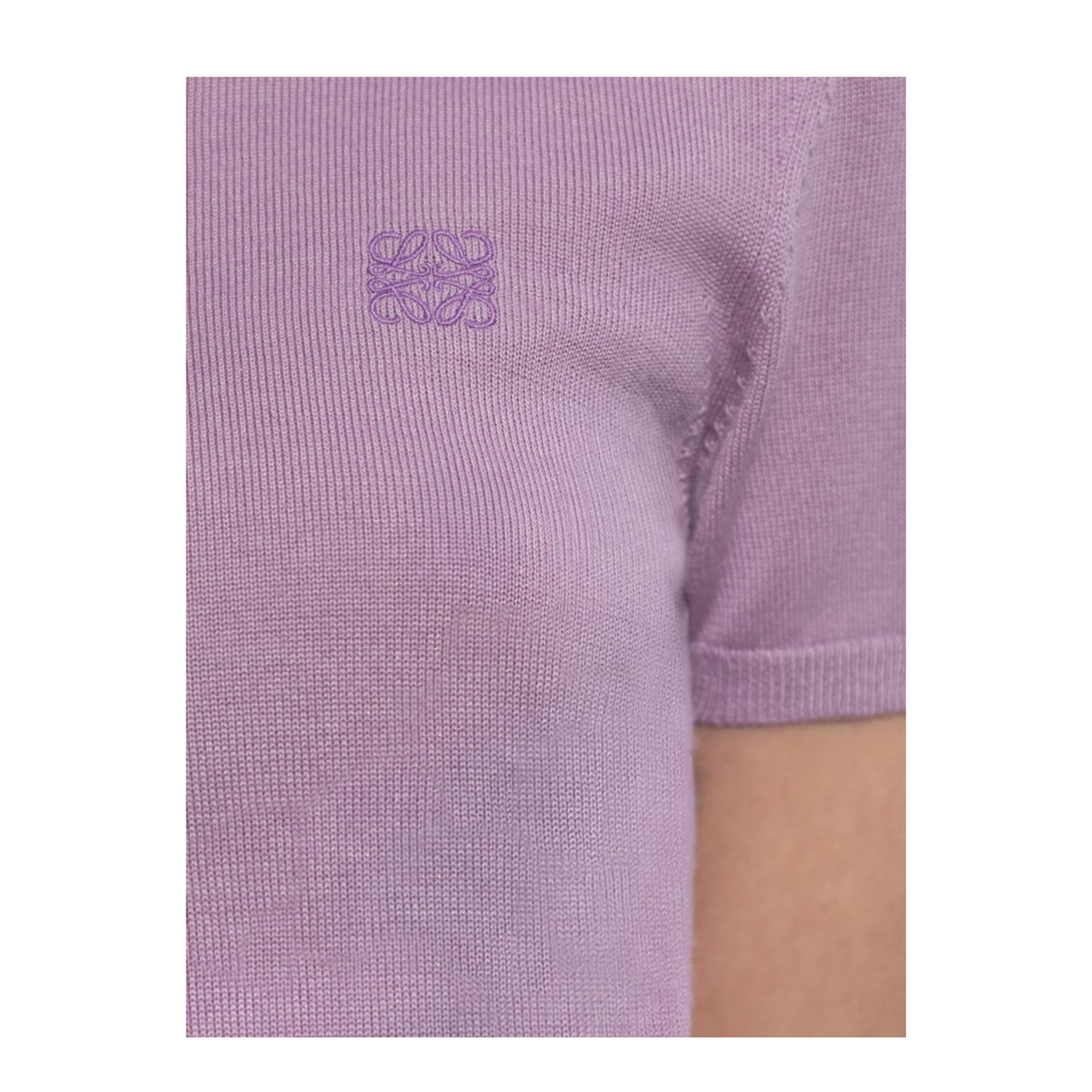 Shorts Sleeve Sweater in Cotton Blend White