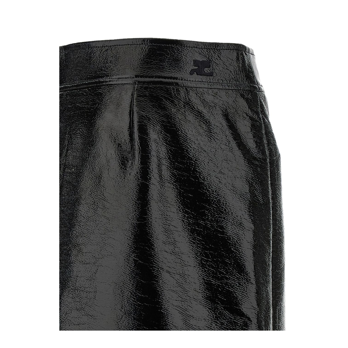 Vinyl Midi Skirt