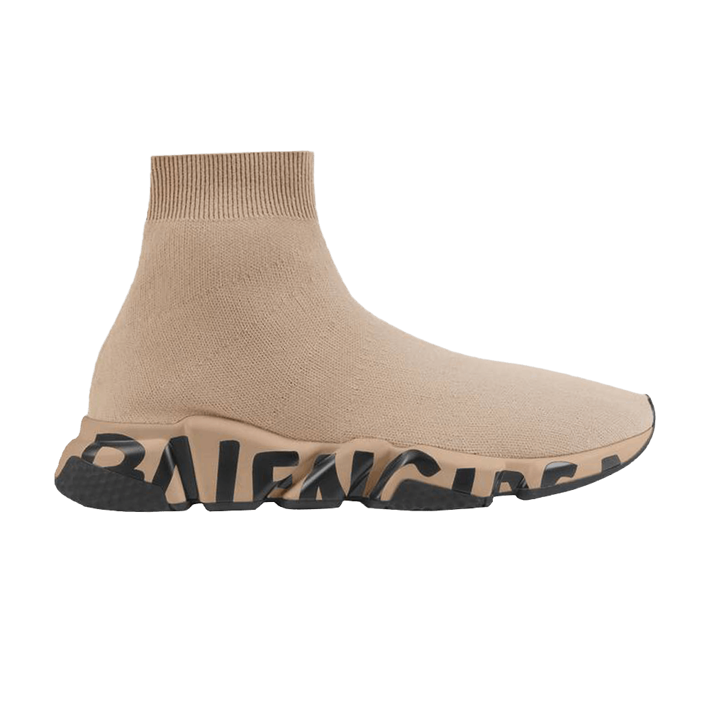 Balenciaga Speed Sneaker Midsole Graffiti - Beige Black