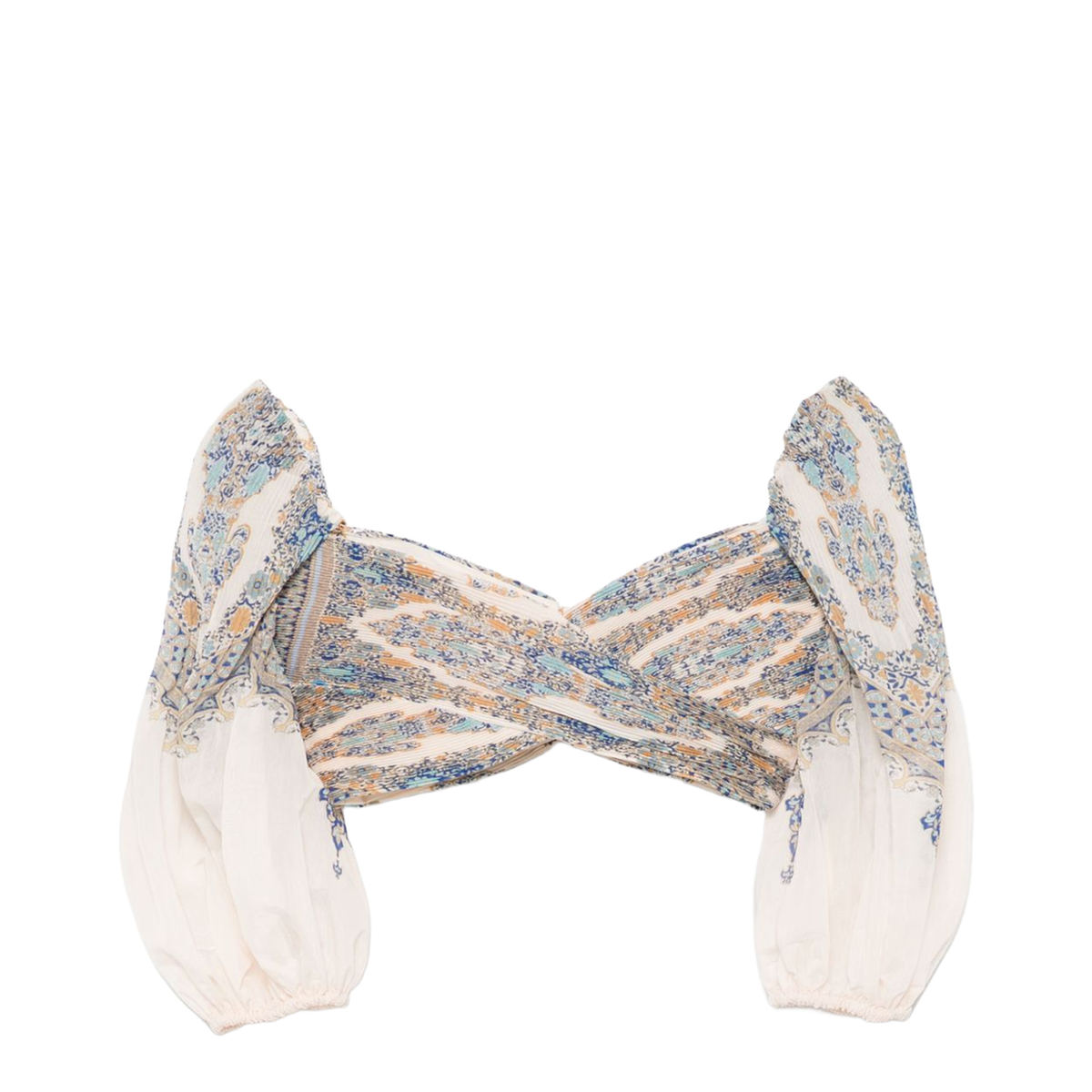 Pleated Bodice Blue Paisley Online