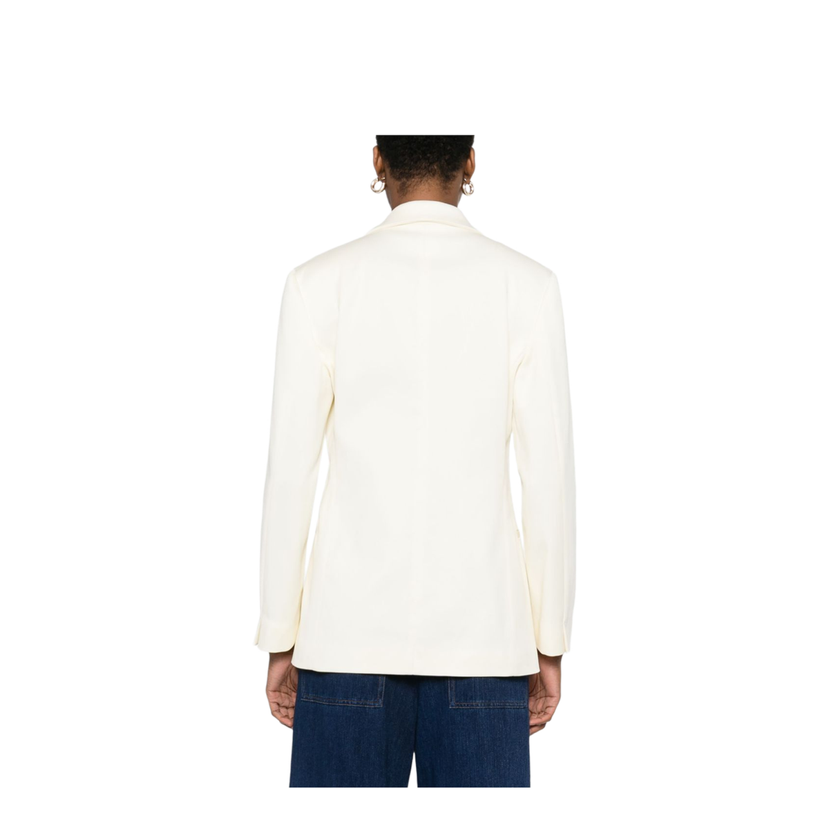 Cotton Single-Breasted Blazer Jacket