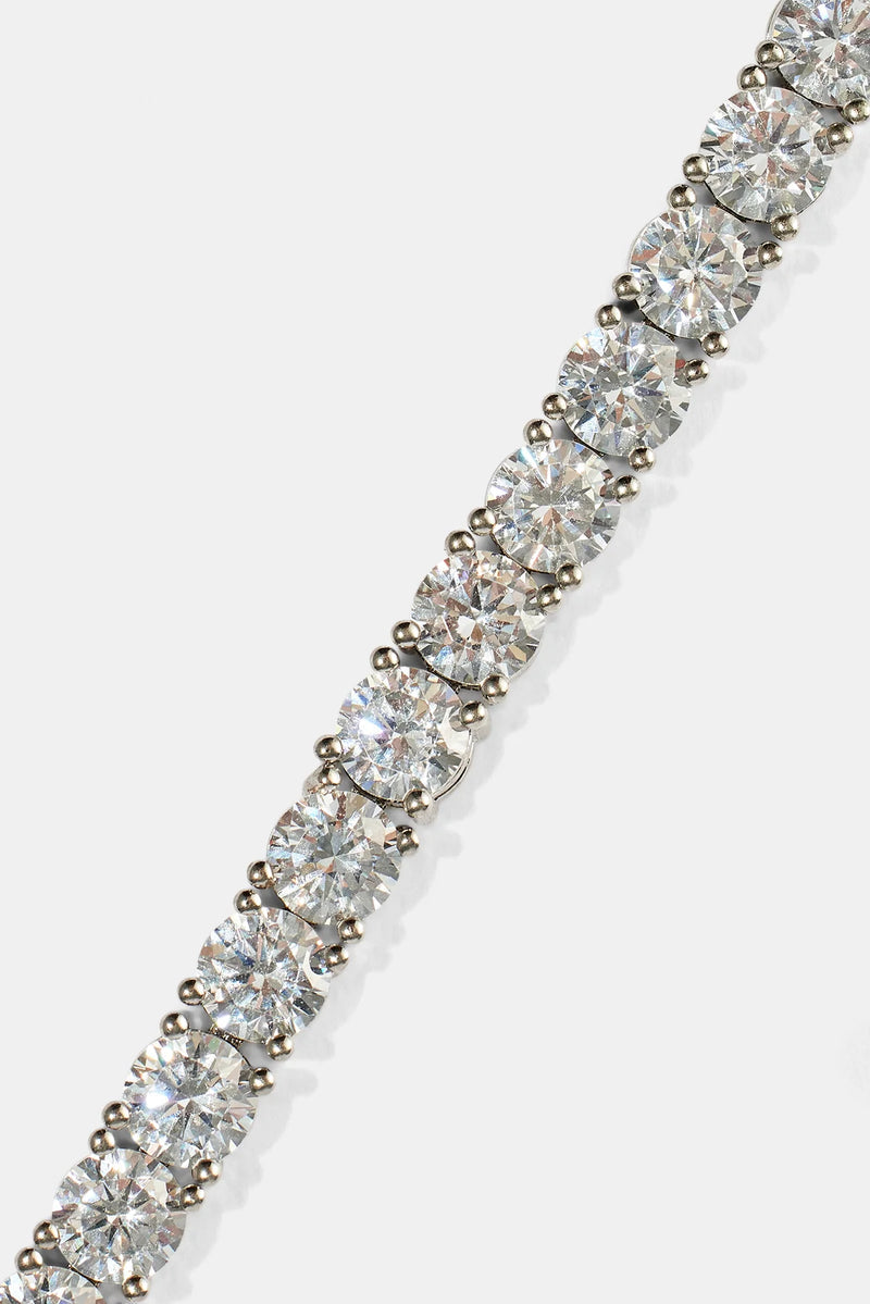 Round Cut Tennis Bracelet in White Gold - 5mm