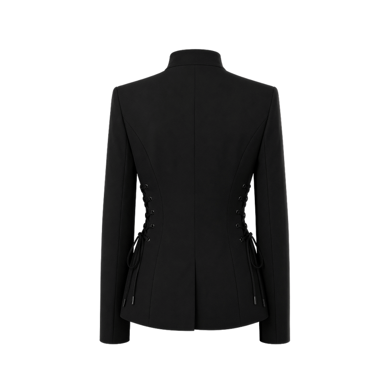 Elara Voss Montreux Sculpted Noir Black Blazer