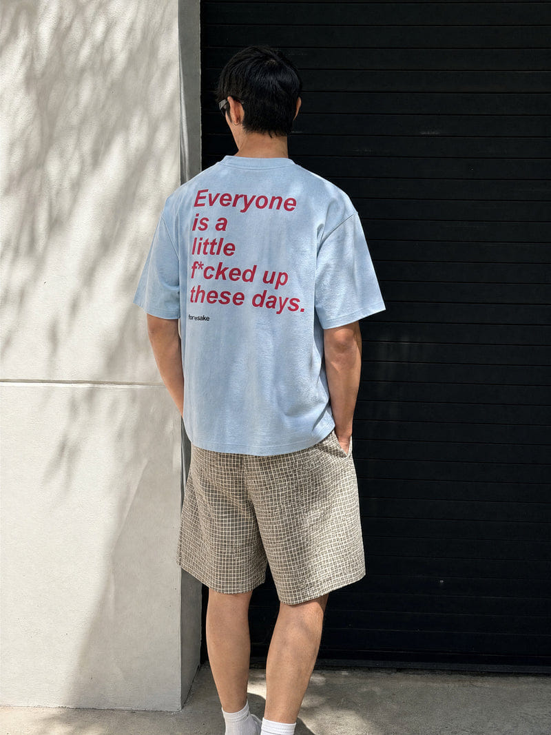 Forfksake Little Fucked Up T-Shirt Ice Blue
