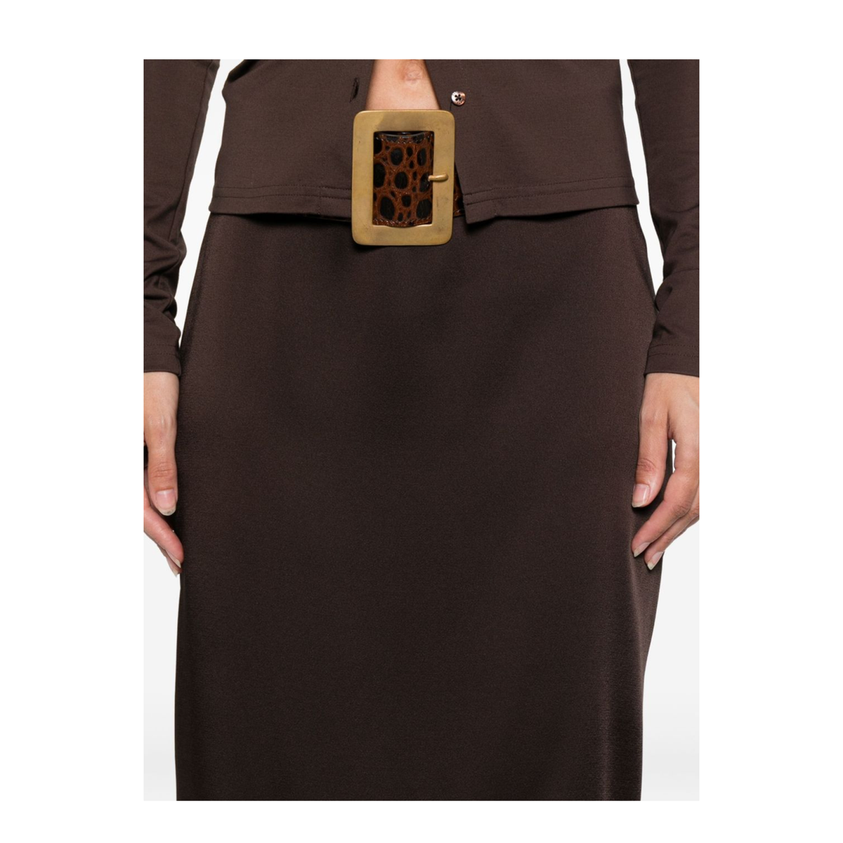 Satin Midi Skirt