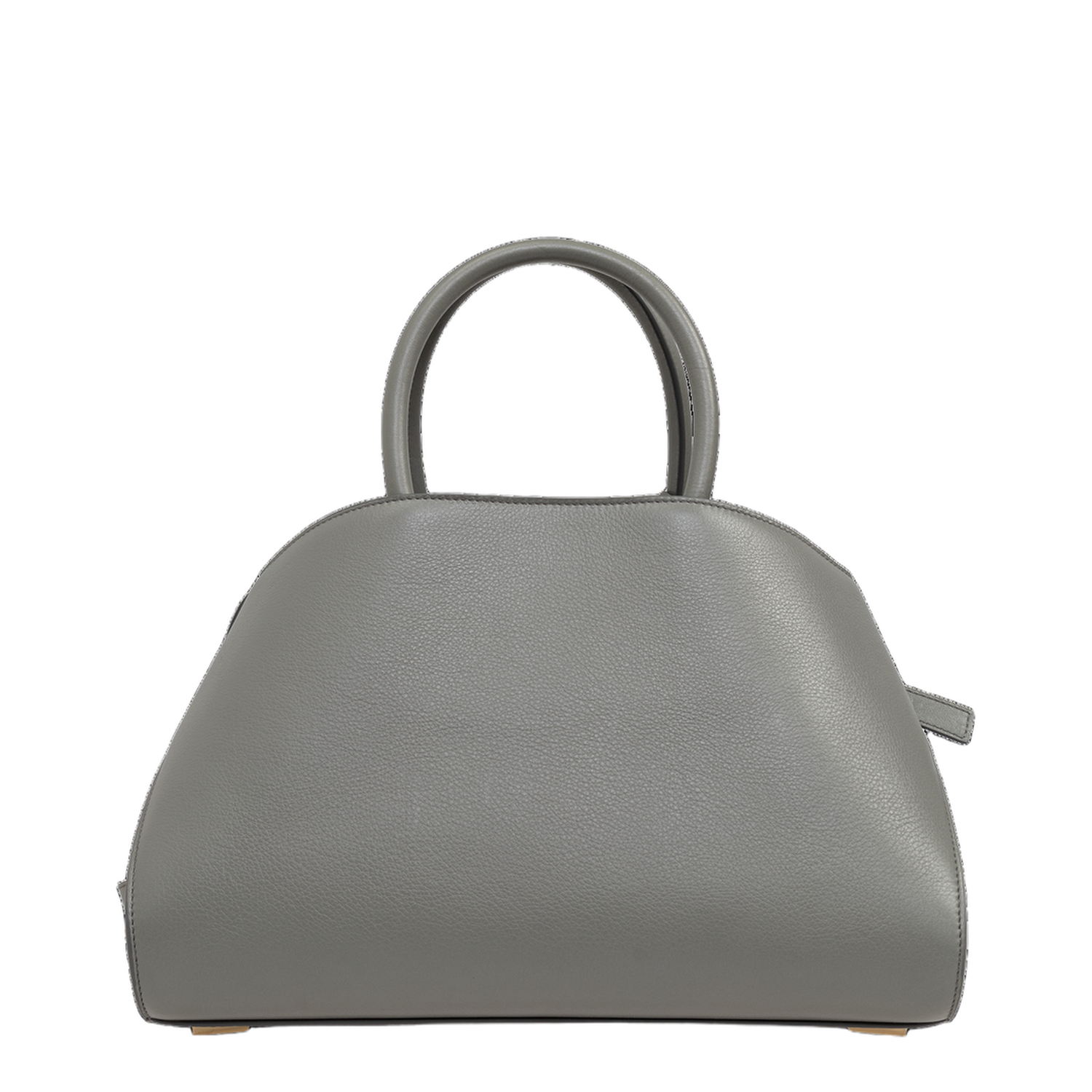 Hug Medium Leather Handbag - Ash Grey