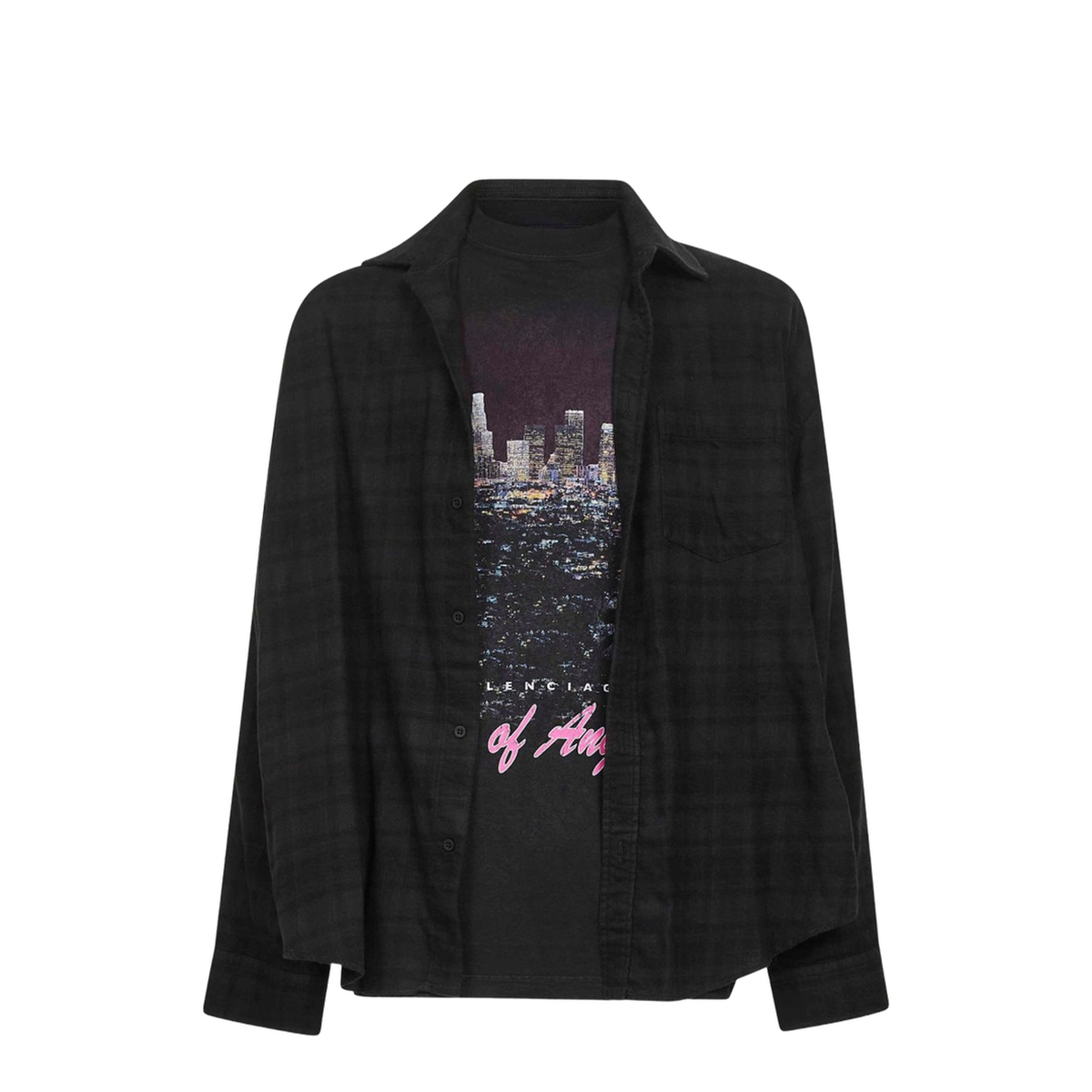 Layered Shirt in Black