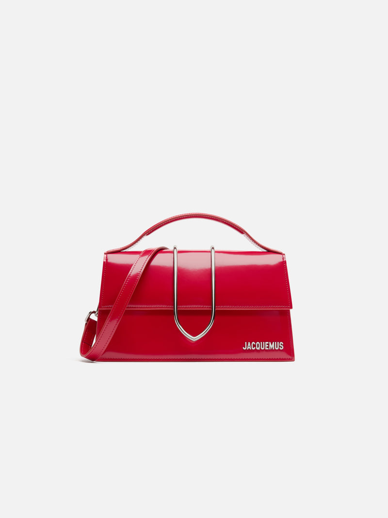 Jacquemus The Large Bambino Cross-Body Metal Flap Bag Red