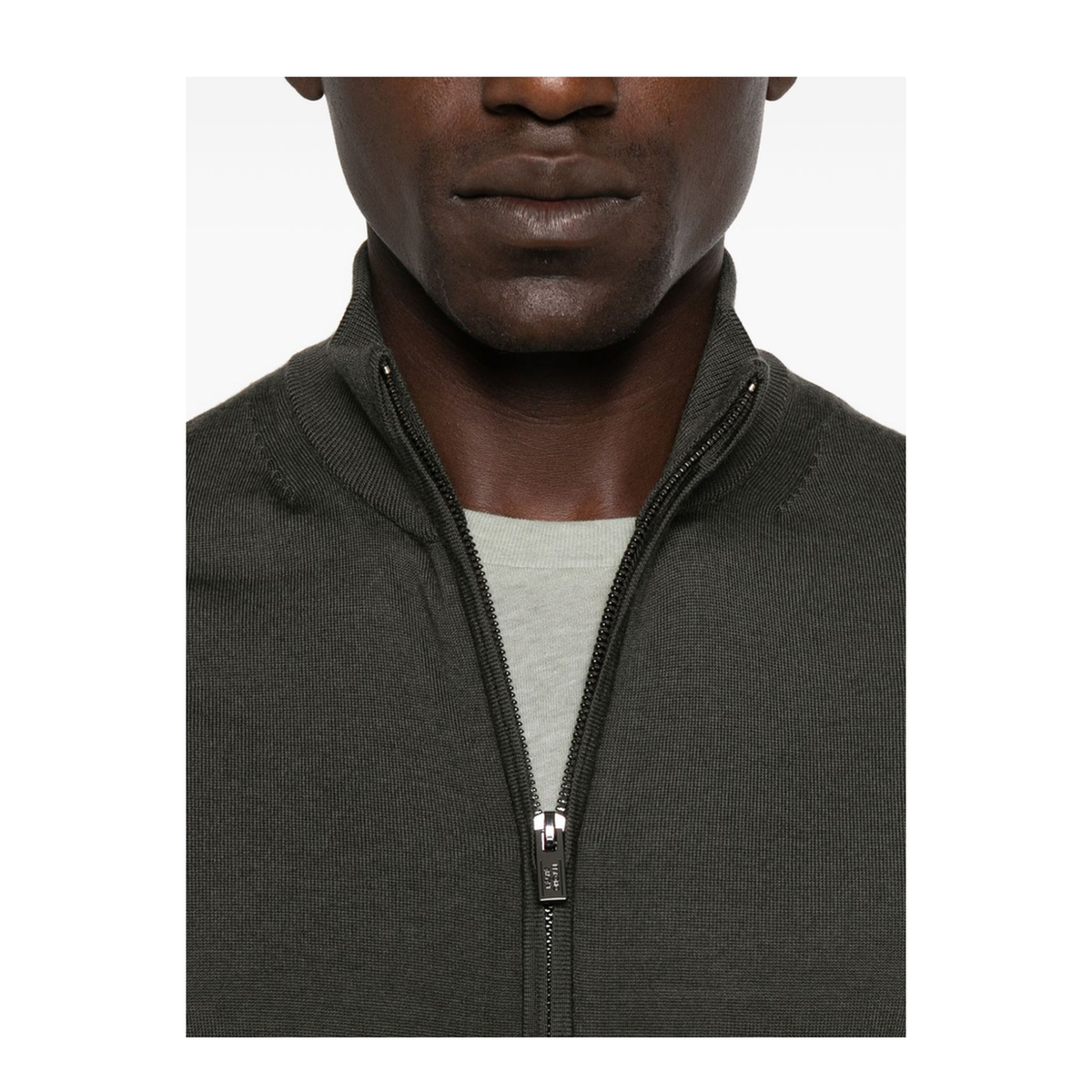 High Neck Zip Fastening Sweater