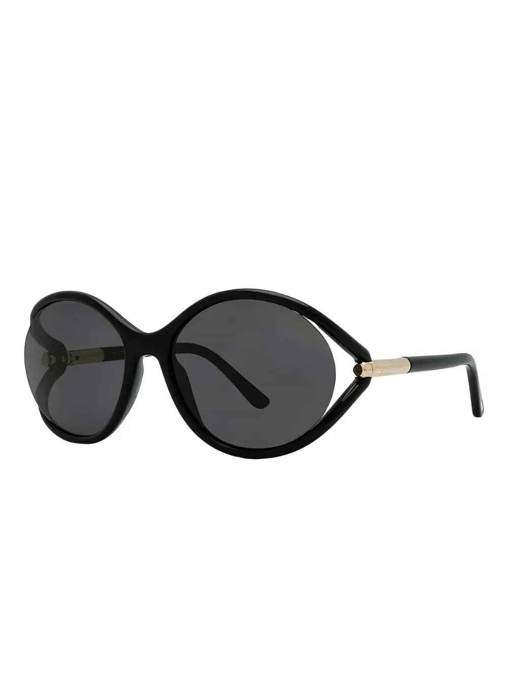 round-frame semi-rim sunglasses