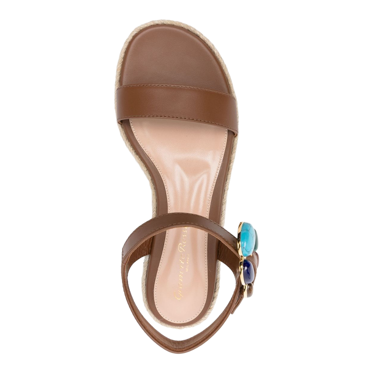 Leather Brown Platform Sandals