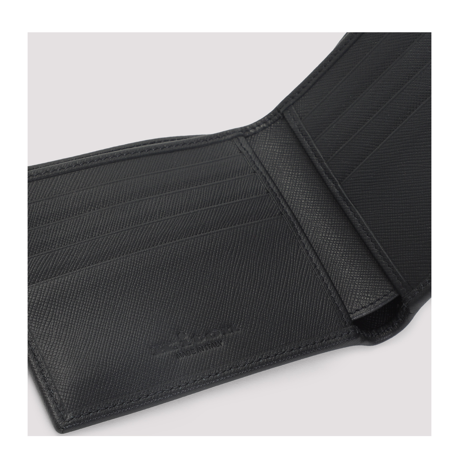 Bifold Leather Wallet - Black