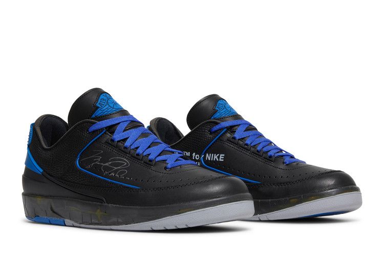 Off White x Air Jordan 2 Retro Low SP Black Varsity Royal