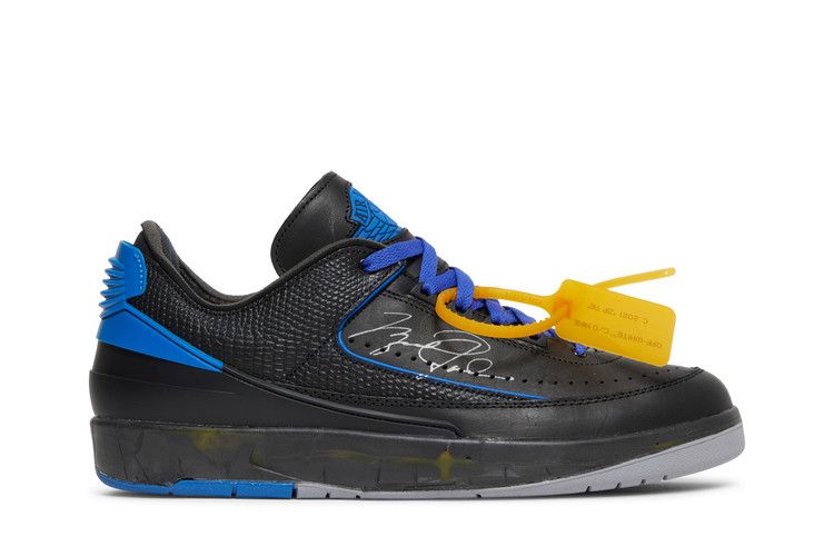 Off White x Air Jordan 2 Retro Low SP Black Varsity Royal