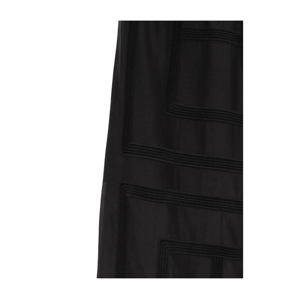Black Geometric Pattern Elasticated Waistband