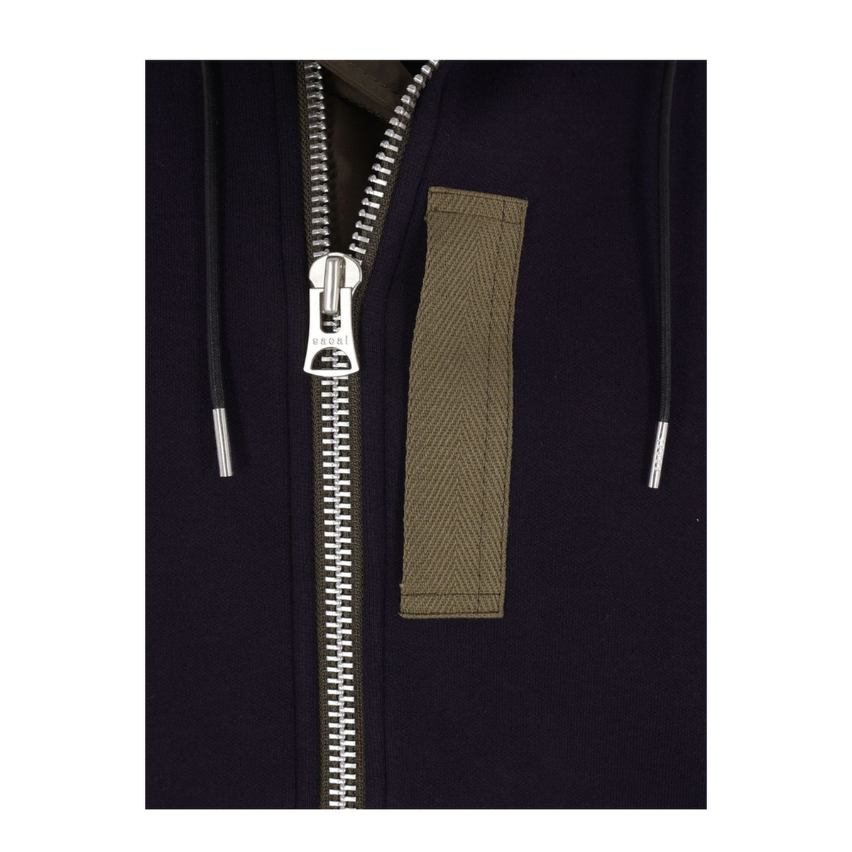 Hoodie with Bomber-Style Inserts