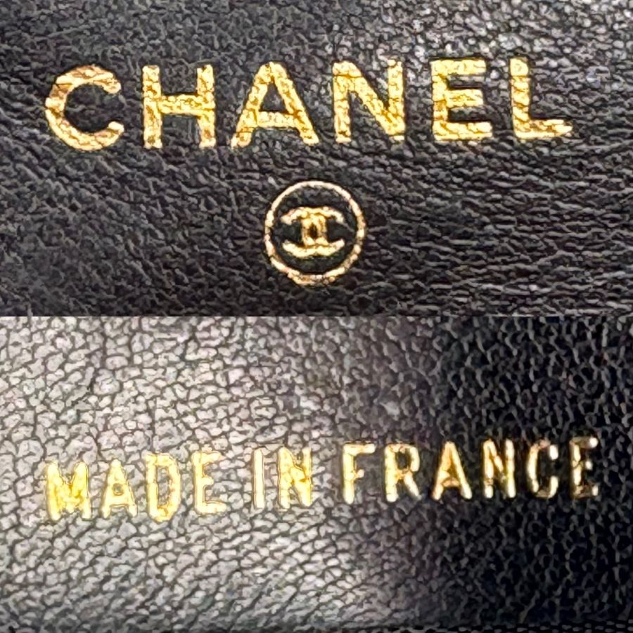 CS067 - CHANEL Vintage Black Caviar Leather Long Wallet