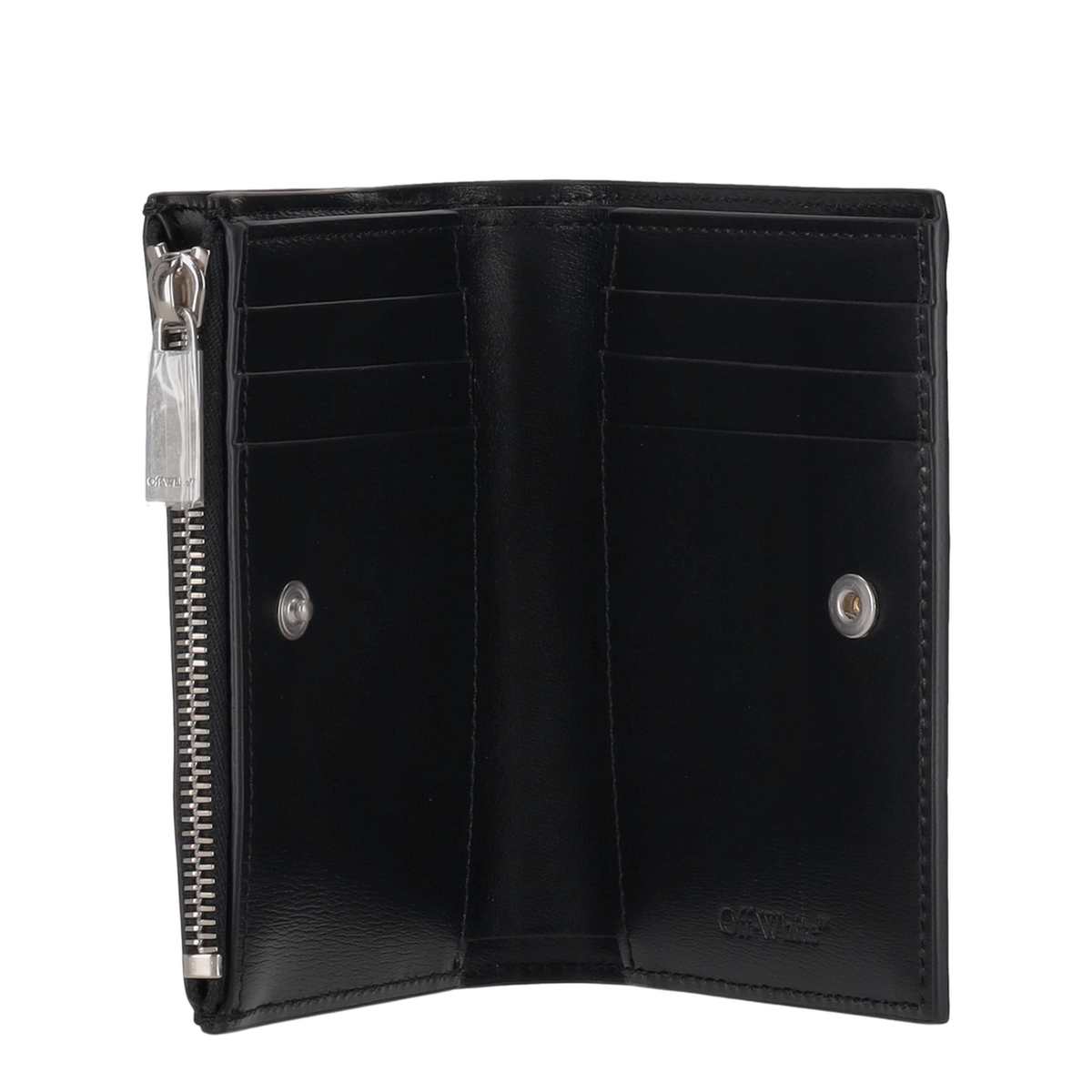 Jitney Zipped Bifold Quote Black - White