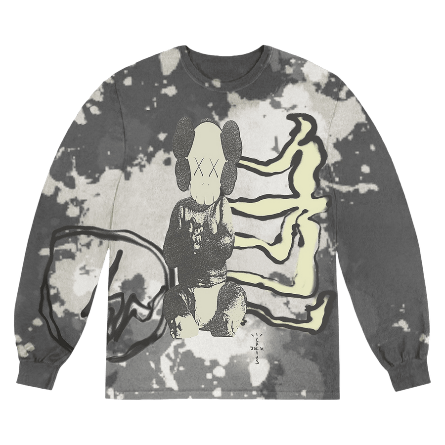 Cactus Jack by Travis Scott x KAWS For Fragment Long-Sleeve T-Shirt Tie Dye