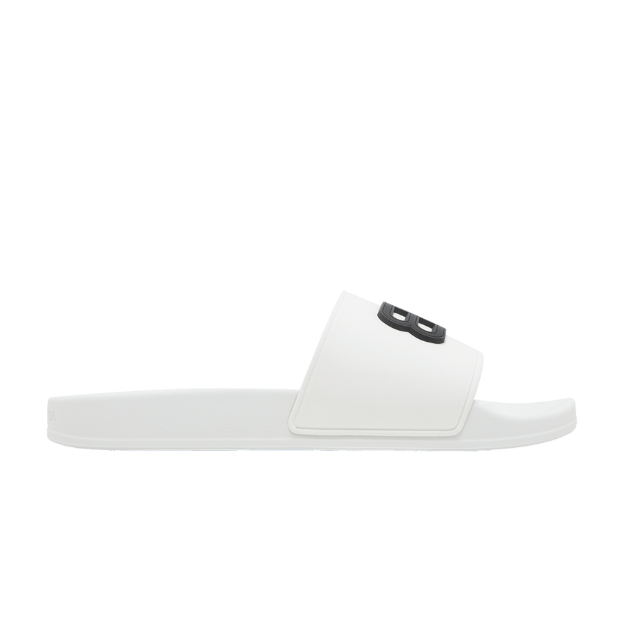 Balenciaga Pool Slides White Black