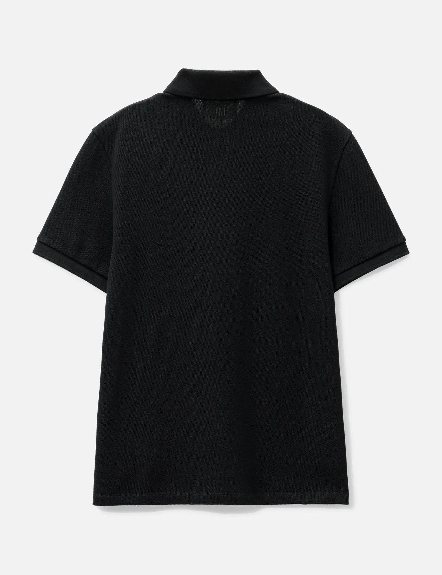 AMI PARIS Organic Cotton Regular Fit Polo T-Shirt (Black)
