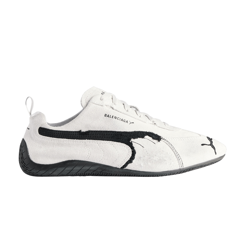 Balenciaga x Puma Speedcat Suede Distressed White Black