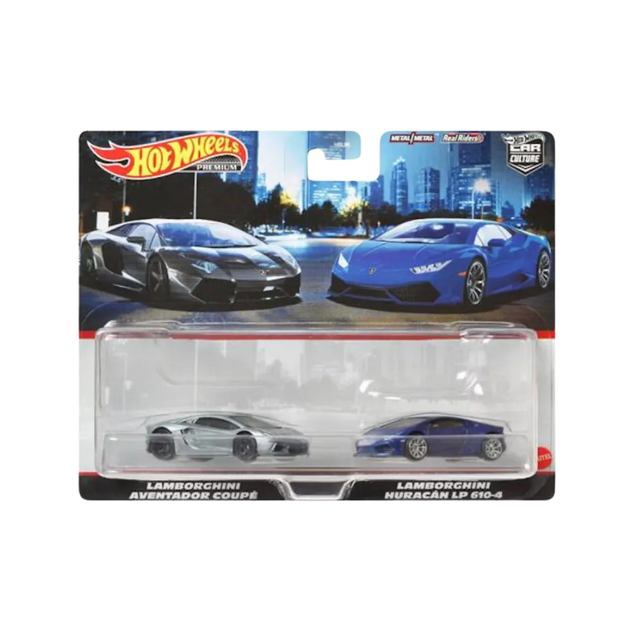 Hot Wheels Premium Car Culture Lamborghini Aventador Coupe / Huracan LP610-4 2 Pack