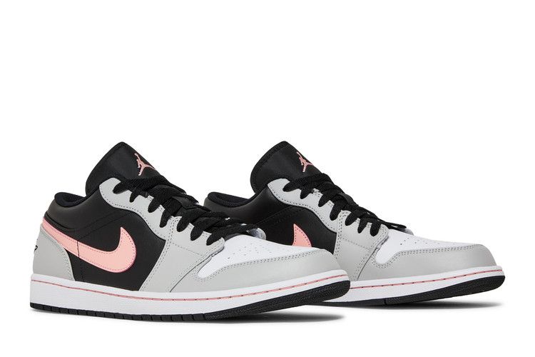Air Jordan 1 Low Black Grey Fog Bleached Coral