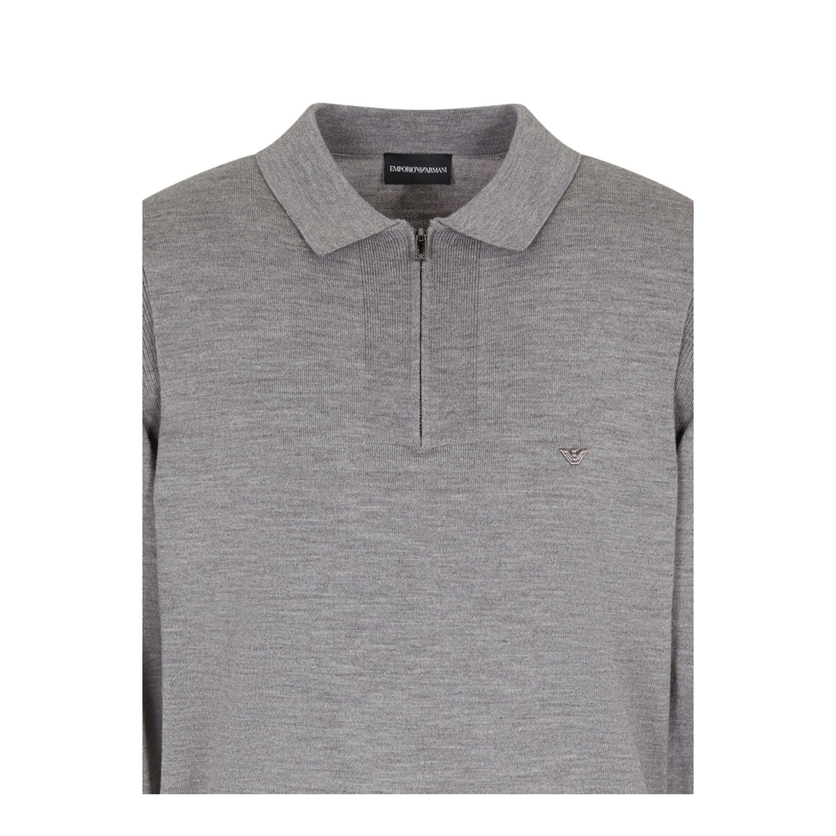 Polo-Shirt Collar Jumper in Pure Virgin Wool