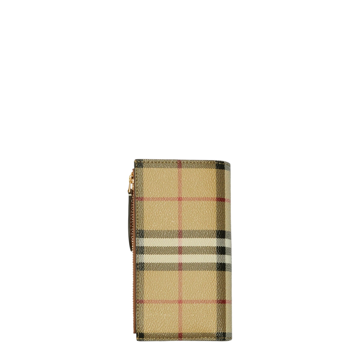 Check Medium Cotton Wallet - Sand