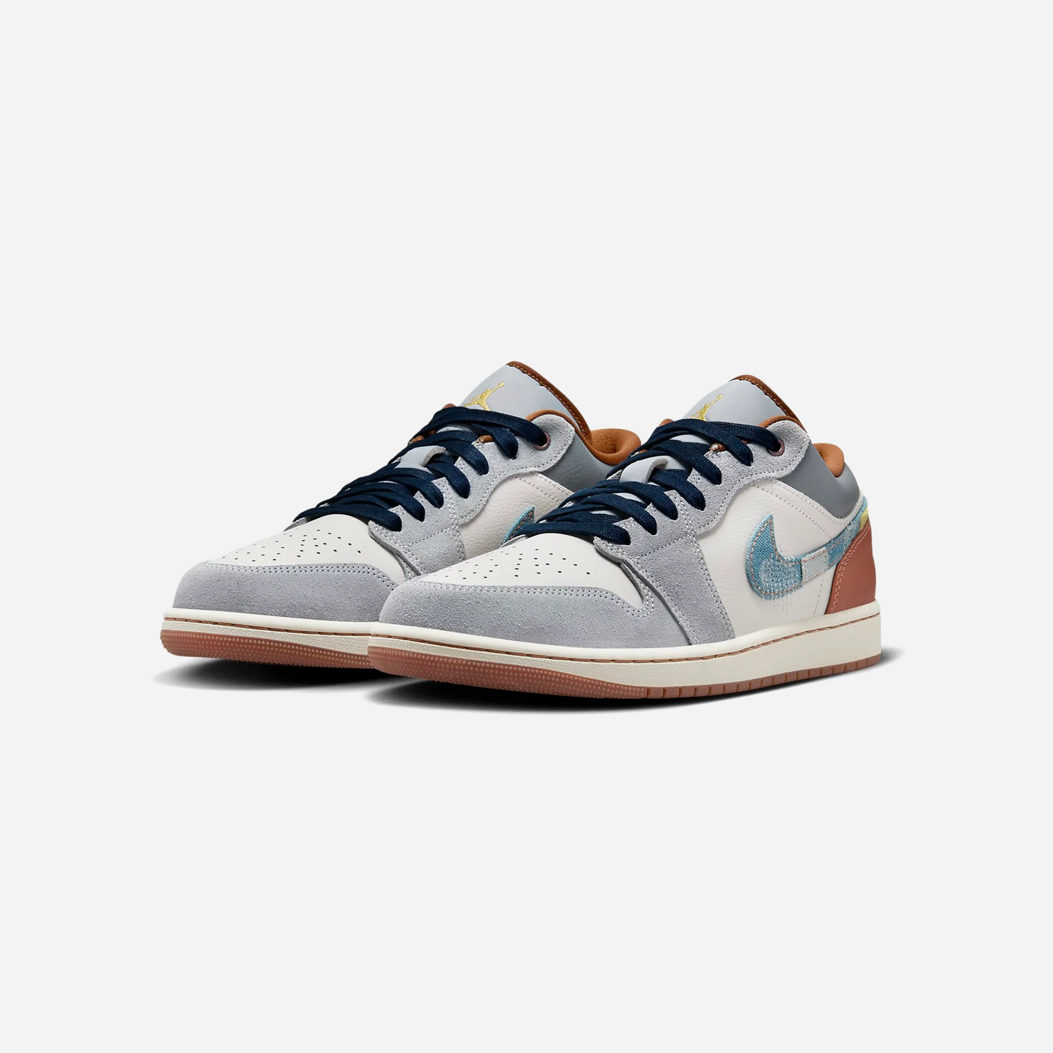 Nike Air Jordan 1 Low SE Phantom Repaired Denim Swoosh